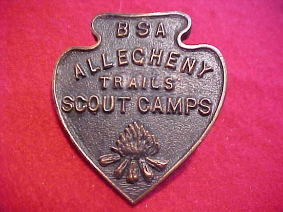 ALLEGHENY TRAILS SCOUT CAMPS N/C SLIDE, 1960'S, METAL