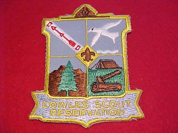 COWLES SCOUT RESV. PATCH, YELLOW LETTERS