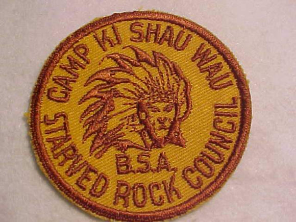 KI SHAU WAU PATCH, 1950'S, STARVED ROCK C.