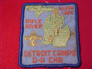DETROIT AREA COUNCIL CAMPS PATCH, SILVER LAKE/RIFLE RIVER/D-BAR-A/CHARLES HOWELL RESV., USED