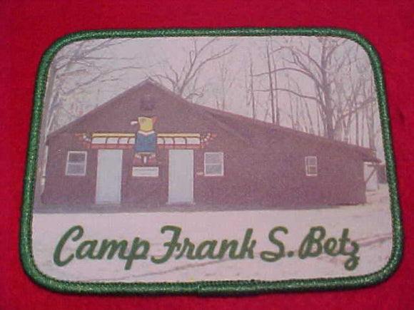 FRANK S. BETZ PATCH W/ PHOTO OF CAMP