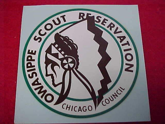 OWASIPPE SCOUT RESV. DECAL, CHICAGO COUNCIL