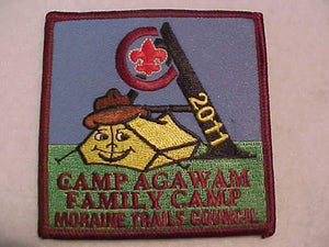 AGAWAM FAMILY CAMP PATCH, 2011, MORAINE TRAILS COUNCIL