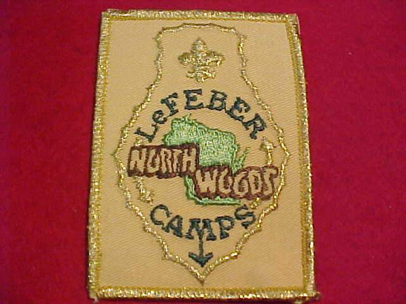 LEFEBER NORTHWOODS CAMPS PATCH, YELLOW TWILL