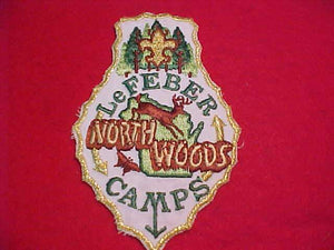 LEFEBER NORTHWOODS CAMPS PATCH, WHITE TWILL