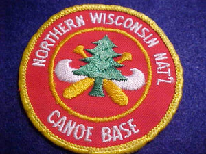 NORTHERN WISCONSIN NAT'N CANOE BASE PATCH, NO BUTTON LOOP, USED