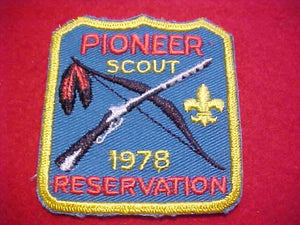PIONEER SCOUT RESV. PATCH, 1978