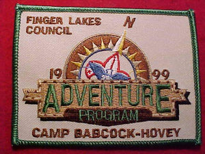 BABCOCK-HOVEY, 1999, FINGER LAKES C., ADVENTURE PROGRAM