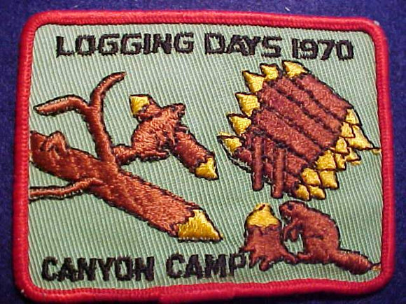CANYON CAMP, 1970, LOGGING DAYS