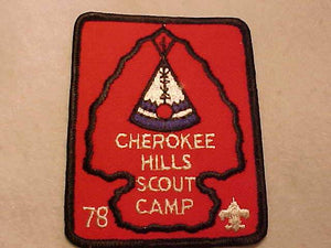 CHEROKEE HILLS SCOUT CAMP, 1978