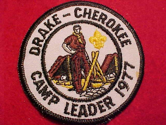 DRAKE-CHEROKEE CAMP LEADER, 1977