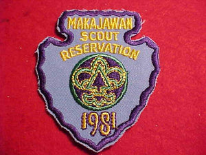 MAKAJAWAN SCOUT RESV., 1981