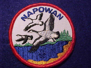 NAPOWAN, 3" ROUND, RED BDR.