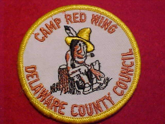 RED WING, 1960'S, DELEWARE COUNTY C., YELLOW HAT & BDR.