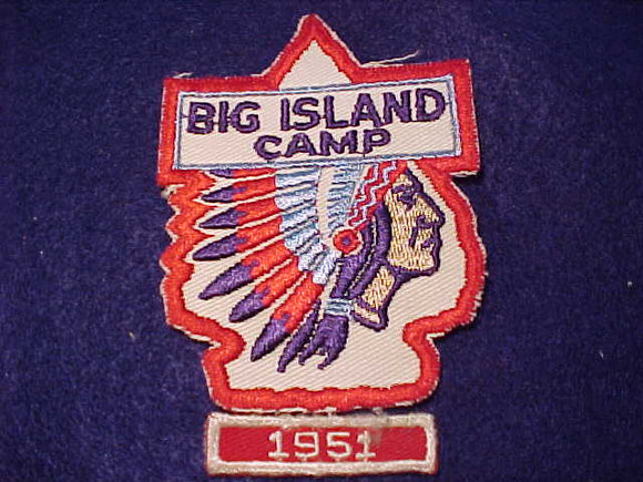 BIG ISLAND CAMP PATCH + 1951 SEGMENT