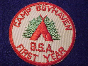 BOYHAVEN PATCH, FIRST YEAR, 1950'S, CUT EDGE