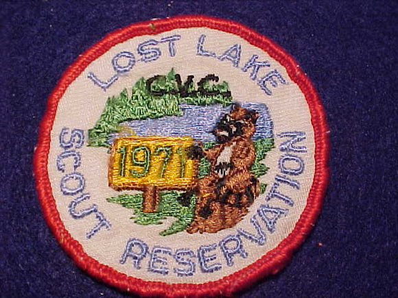 LOST LAKE SCOUT RESV. PATCH, 1971, USED