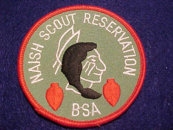 NAISH SCOUT RESV. PATCH, LT. GREEN TWILL, SCOUT STUFF BACK