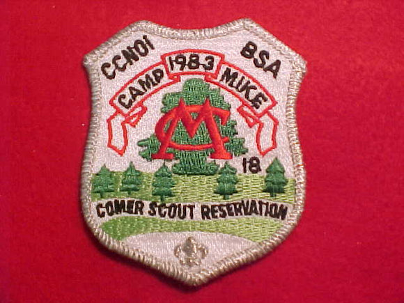 COMER SCOUT RESV. PATCH, CAMP MIKE, CHOCCOLOCCO COUNCIL