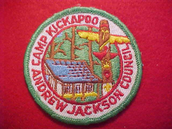 KICKAPOO PATCH, ANDREW JACKSON COUNCIL, 1960'S, USED