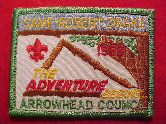 ROBERT DRAKE PATCH, 1988, ARROWHEAD COUNCIL