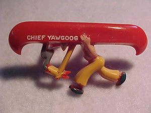CHIEF YAWGOOG N/C SLIDE, CANOE PORTAGE, 1950'S, PLASTIC