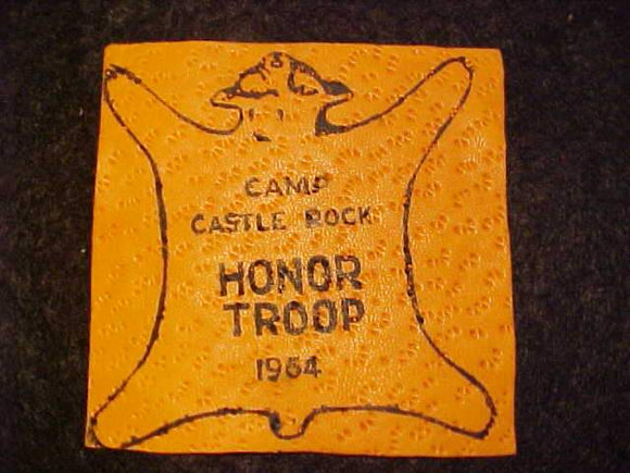 CASTLE ROCK PATCH, HONOR TROOP, 1954, LEATHER