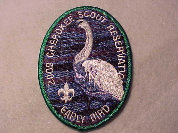 CHEROKEE SCOUT RESV. PATCH, 2009, EARLY BIRD