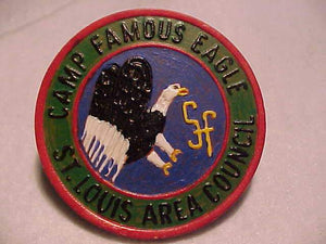 FAMOUS EAGLE N/C SLIDE #7, ST. LOUIS AREA C., PAINTED LEATHER