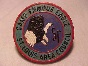 FAMOUS EAGLE N/C SLIDE #9, ST. LOUIS AREA C., PAINTED LEATHER
