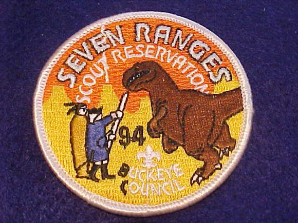SEVEN RANGES SCOUT RESV. PATCH, 1994, BUCKEYE C.