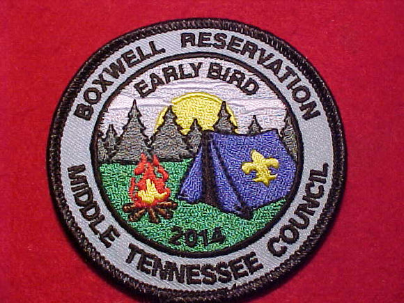 BOXWELL RESV. PATCH, 2014 EARLY BIRD, MIDDLE TENNESSEE C.