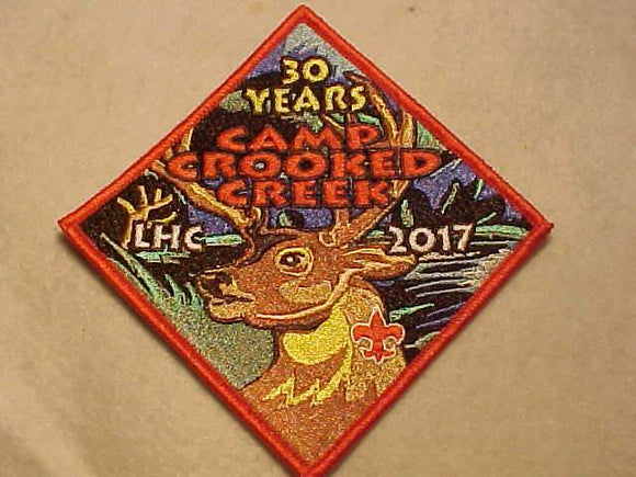 CROOKED CREEK CAMP PATCH, 2017, LINCOLN HERITAGE C., 30 YEARS
