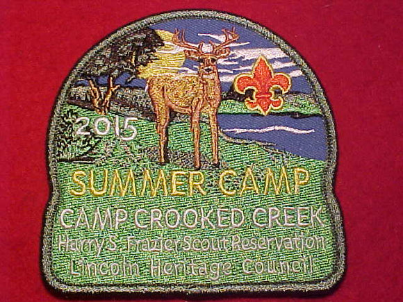 HARRY S. FRAZIER SCOUT RESV. PATCH, CAMP CROOKED CREEK, 2015 SUMMER CAMP, LINCOLN HERITAGE C.