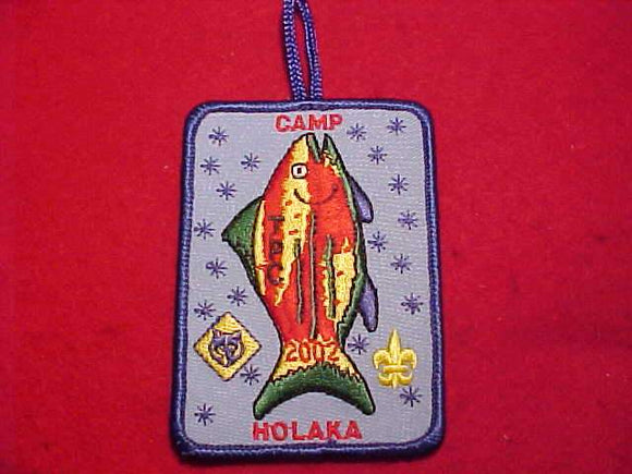 HOLAKA CAMP PATCH, 2002, TALL PINE C., BLUE BDR.