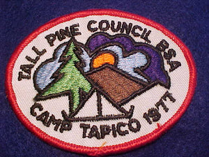 TAPICO CAMP PATCH, 1977, TALL PINE C.