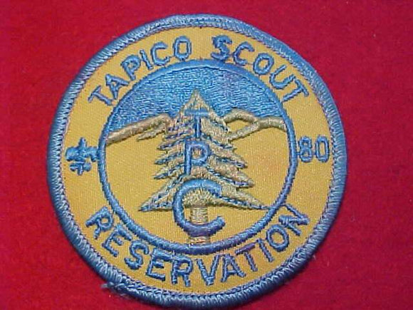 TAPICO SCOUT RESV. PATCH, 1980, TALL PINE C., MINT
