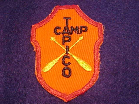 TAPICO CAMP PATCH, TALL PINE C., 1950'S, OVAL 
