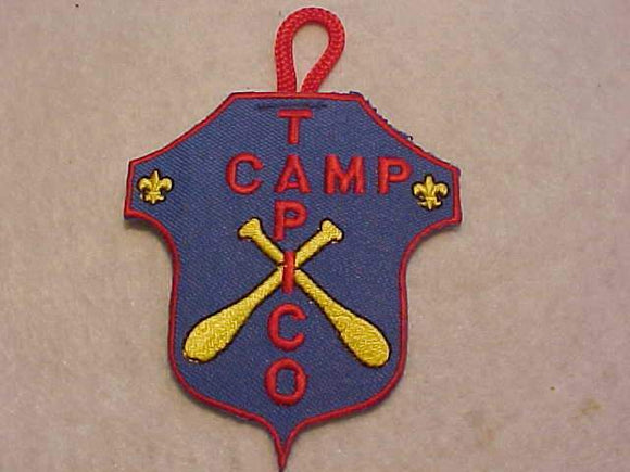 TAPICO CAMP PATCH, TALL PINE C., BLUE TWILL, RED BUTTON LOOP