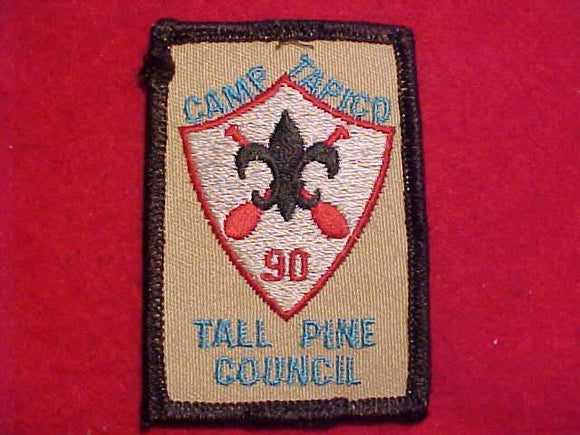 TAPICO CAMP PATCH, TALL PINE C., 1990, USED, NO LOOP