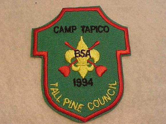 TAPICO CAMP PATCH, TALL PINE C., 1994, GREEN TWILL