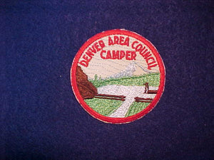DENVER AREA COUNCIL CAMPER, 1960'S
