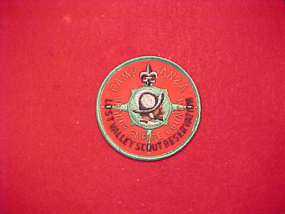 LOST VALLEY SCOUT RESERVATION, CAMP ANZA, ORANGE EMPIRE COUNCIL, 1960'S, RED TWILL