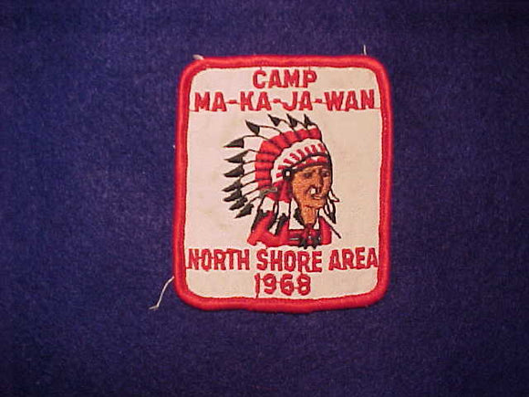 MA-KA-JA-WAN 1968, NORTH SHORE AREA COUNCIL, USED