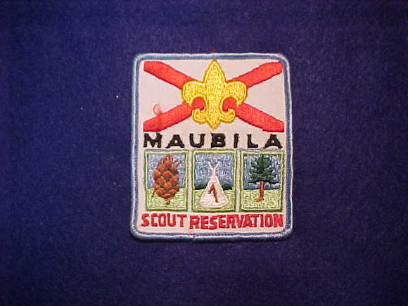 MAUBILA SCOUT RESERVATION, 1960'S, LIGHT BLUE BORDER