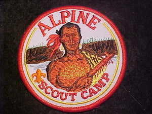 ALPINE SCOUT CAMP PATCH, RED BDR. PB, 3.5"
