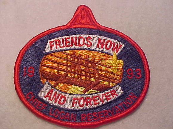 CHIEF LOGAN RESV. PATCH, 1993, FRIENDS NOW AND FOREVER