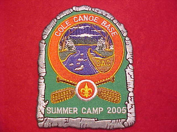 COLE CANOE BASE PATCH,  2005 SUMMER CAMP, DETROIT AREA COUNCIL