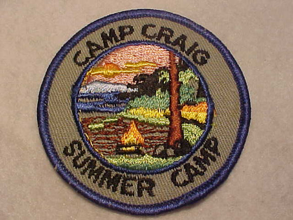 CRAIG SUMMER CAMP PATCH, PB