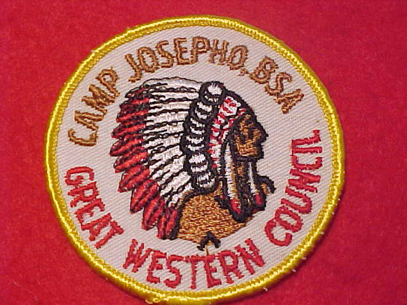 JOSEPHO PATCH, 1960'S, GREAT WESTERN COUNCIL